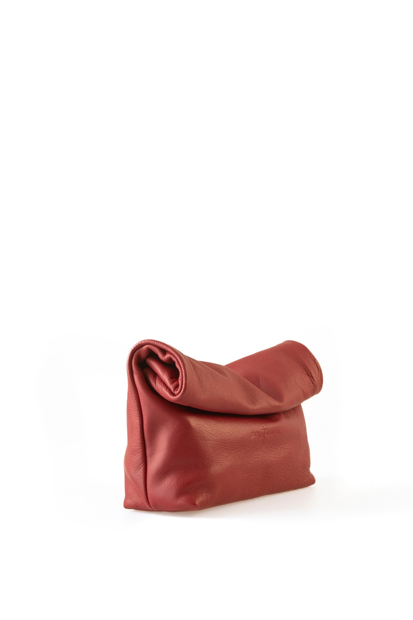 Delhi S, clay leather clutch