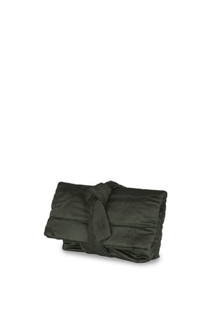 Delhi S, graphite clutch in viscose and linen