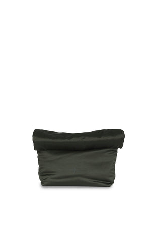 Delhi S, clutch en viscosa y lino grafito