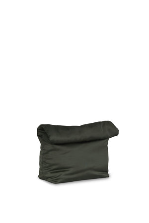 Delhi S, graphite clutch in viscose and linen