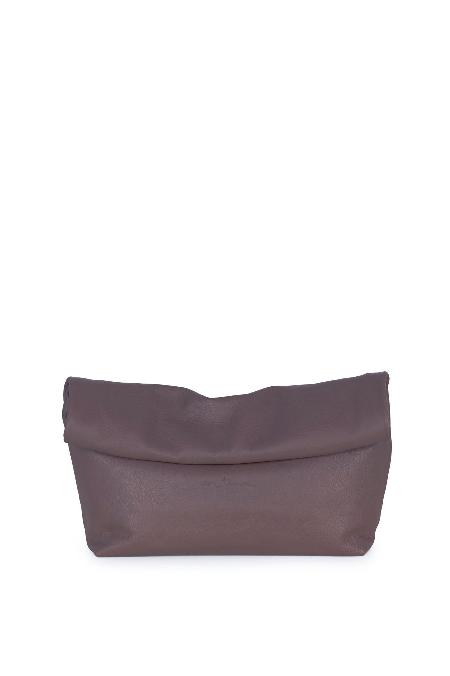 Delhi L, large mink leather clutch