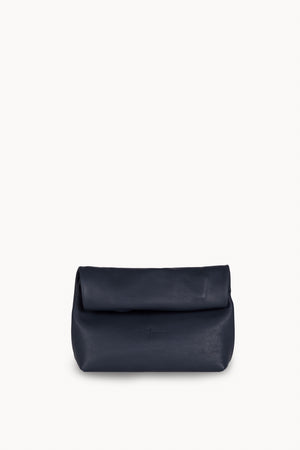 Delhi S, clutch de cuero azul marino oscuro