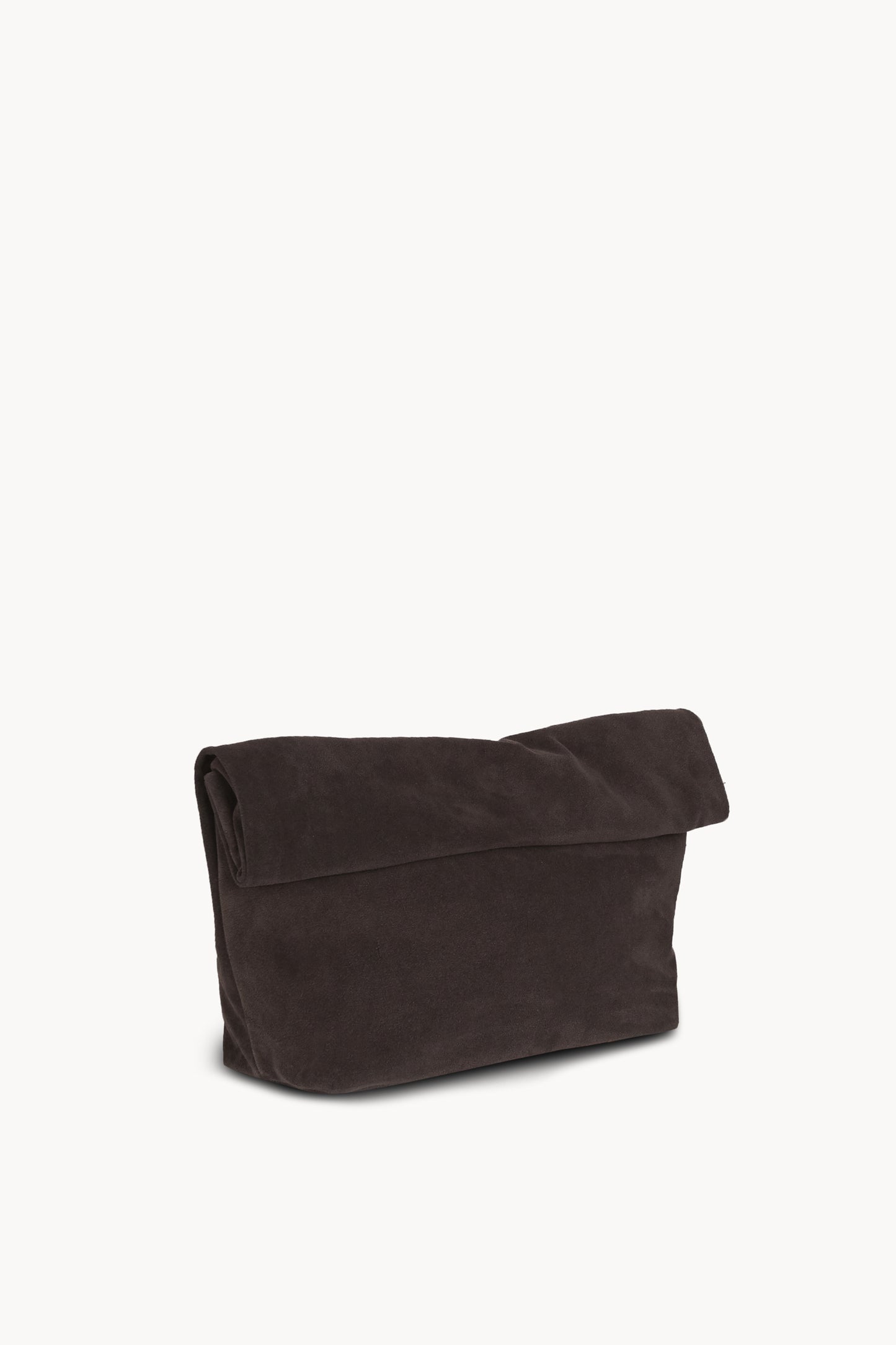 Delhi L, large café suede clutch