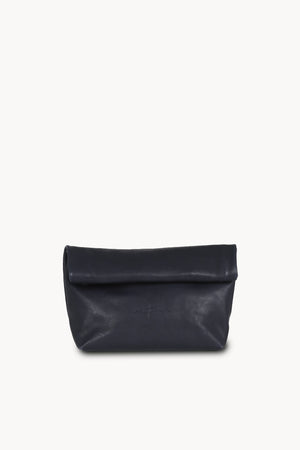Delhi s, navy blue leather clutch