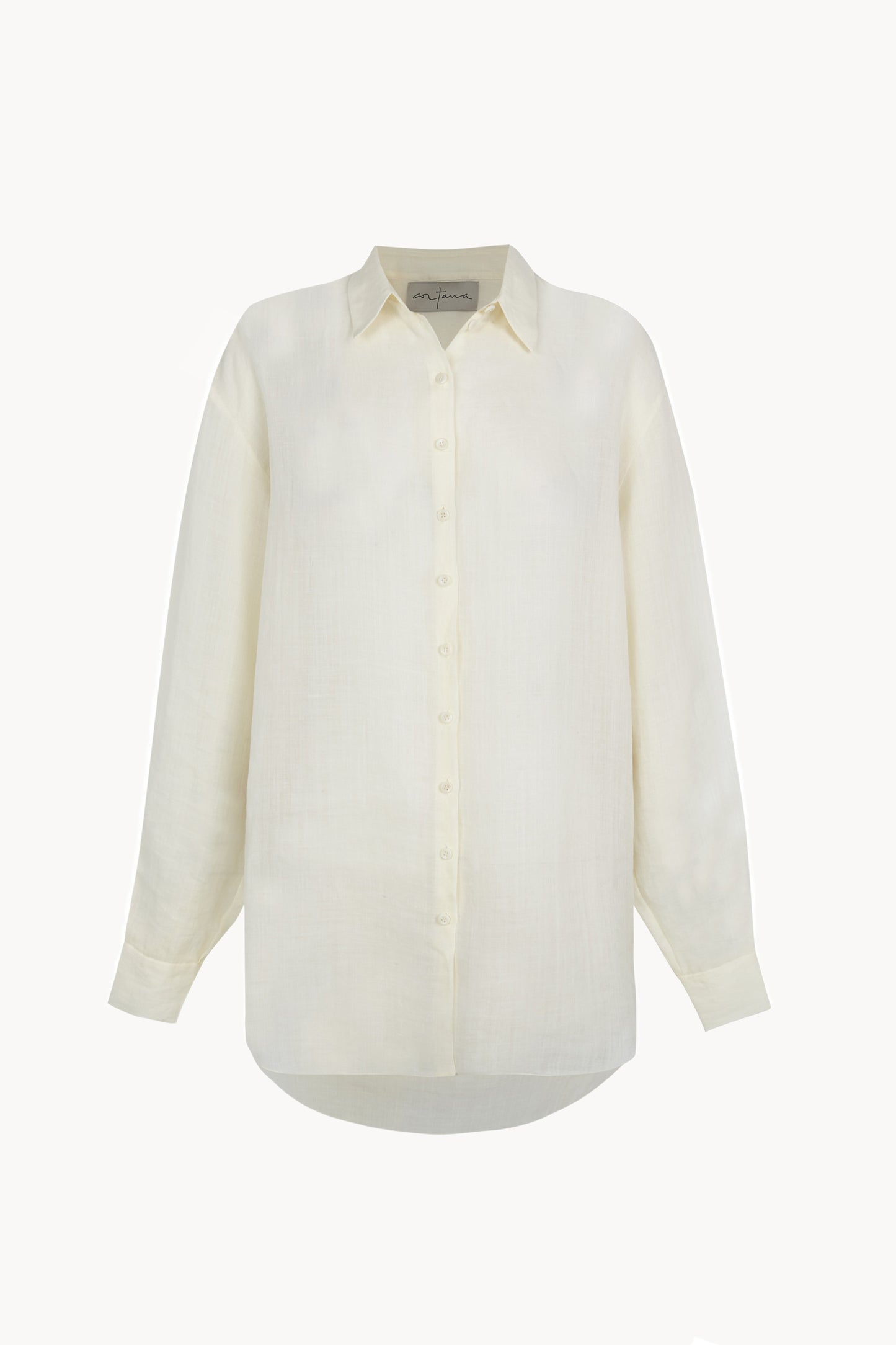 Dennis, camisa oversize de ramio marfil