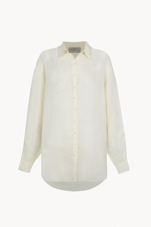 Dennis, camisa oversize de ramio marfil