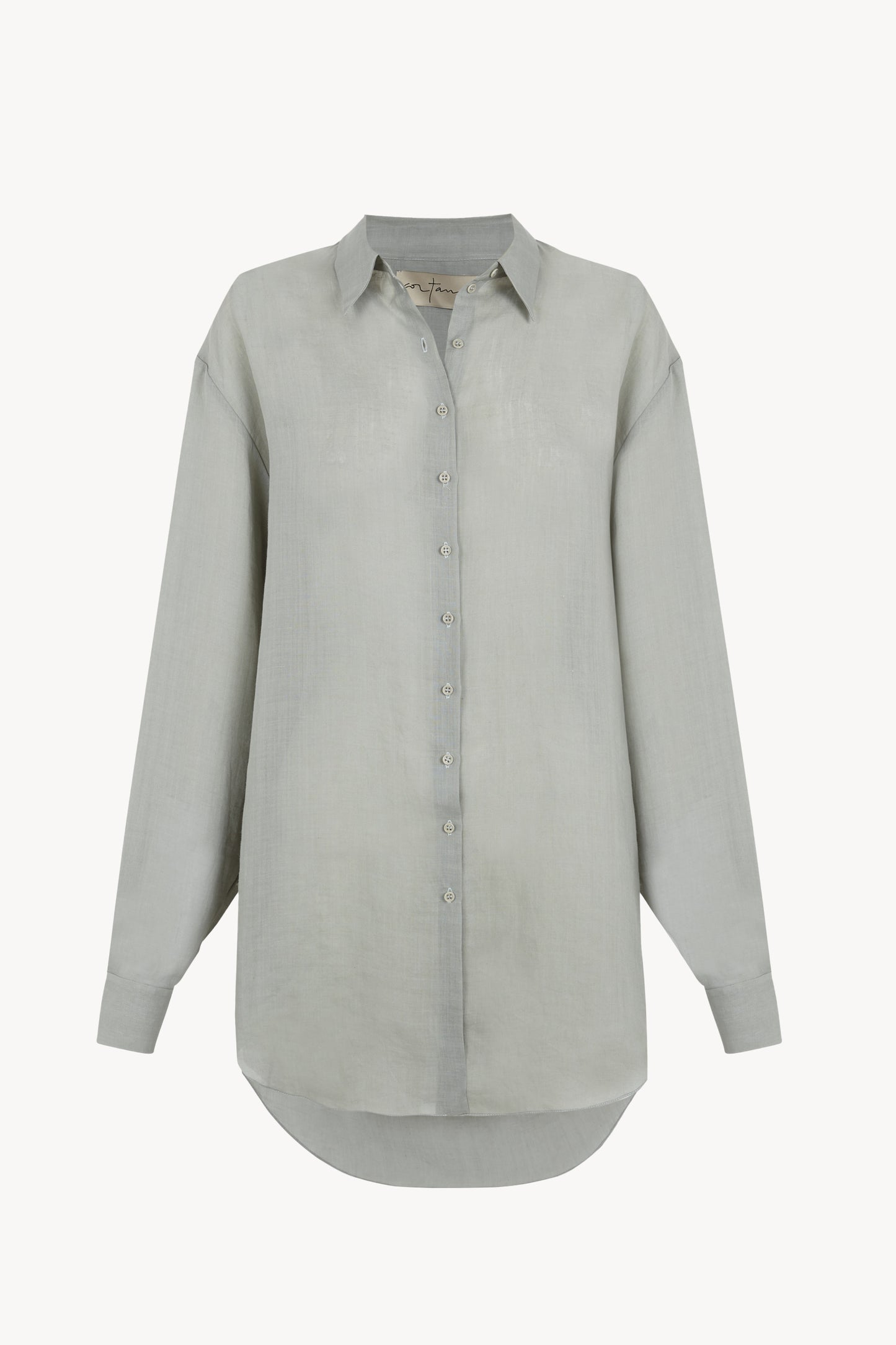 Dennis, camisa oversize de ramio azul cielo