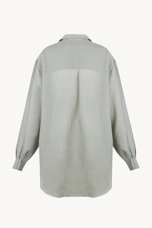 Dennis, camisa oversize de ramio azul cielo