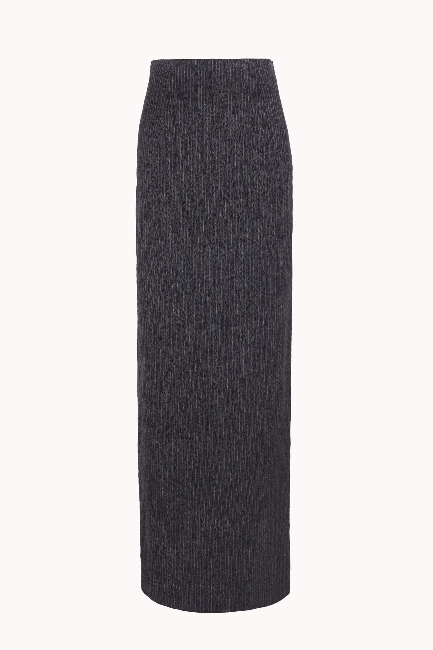 Destino, blue and grey jacquard striped maxi skirt