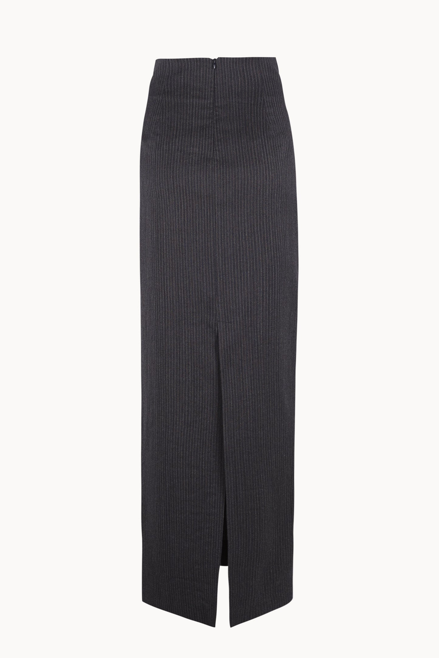 Destino, blue and grey jacquard striped maxi skirt