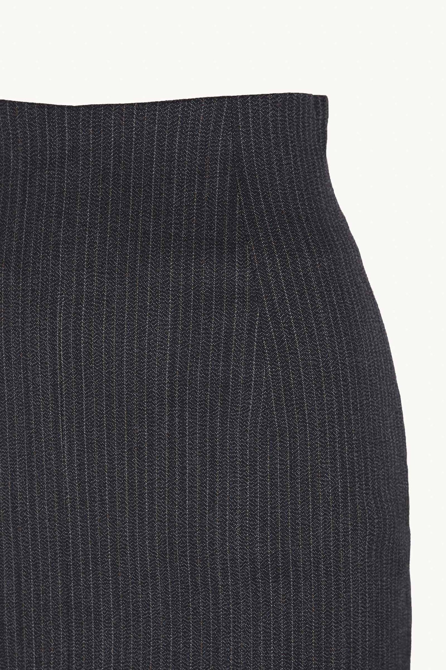 Destino, blue and grey jacquard striped maxi skirt