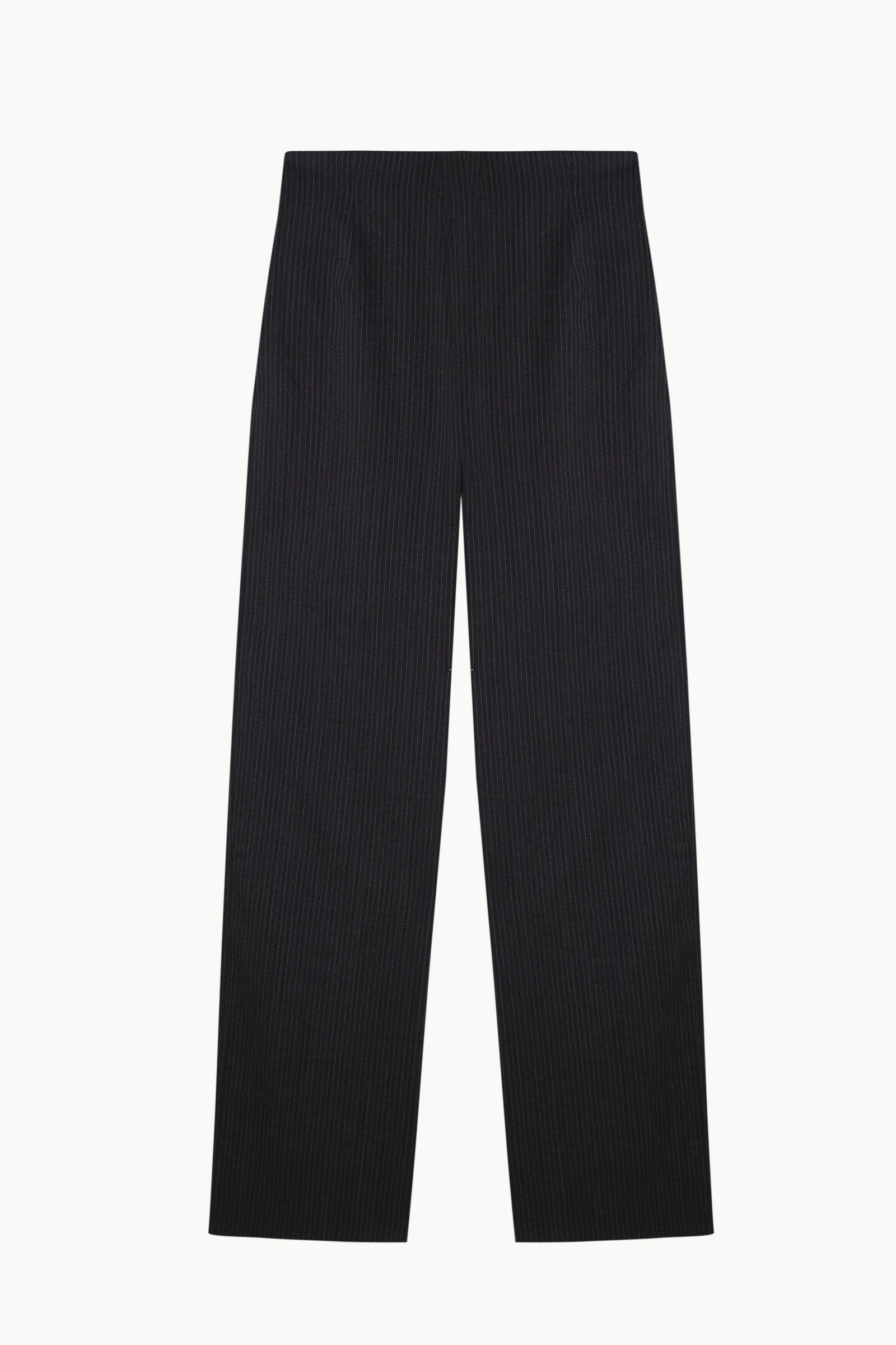 Devenir, pantalon a rayas jacquard azul y gris