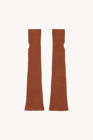 Diandra, manguitos en baby alpaca, cachemir y seda granates