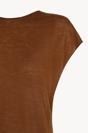 Donia, cinnamon knit top