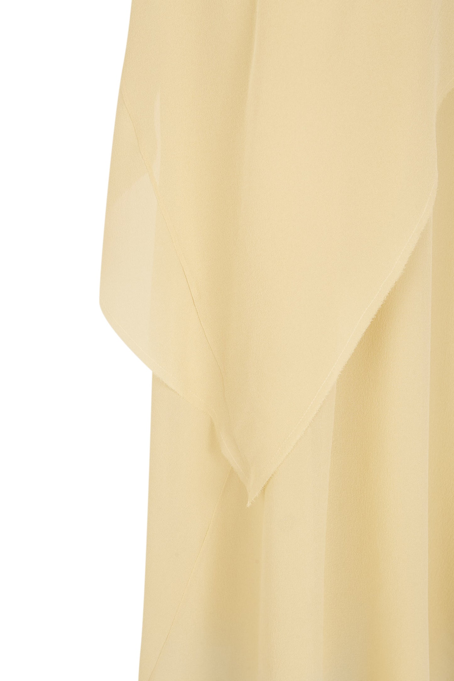 Dora, long skirt in beige silk georgette