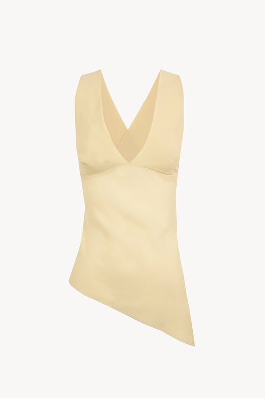 Dora, beige silk georgette top