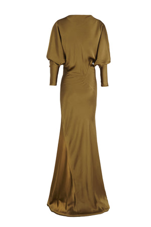 Dorado, vestido largo dorado