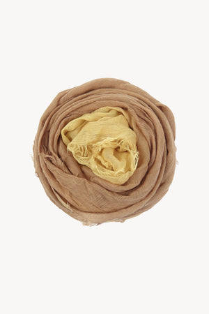 Glow, two-tone nude and honey foulard