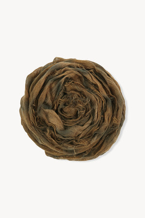 Eclipse, foulard a rayas maltinto verde oscuro y amarillo