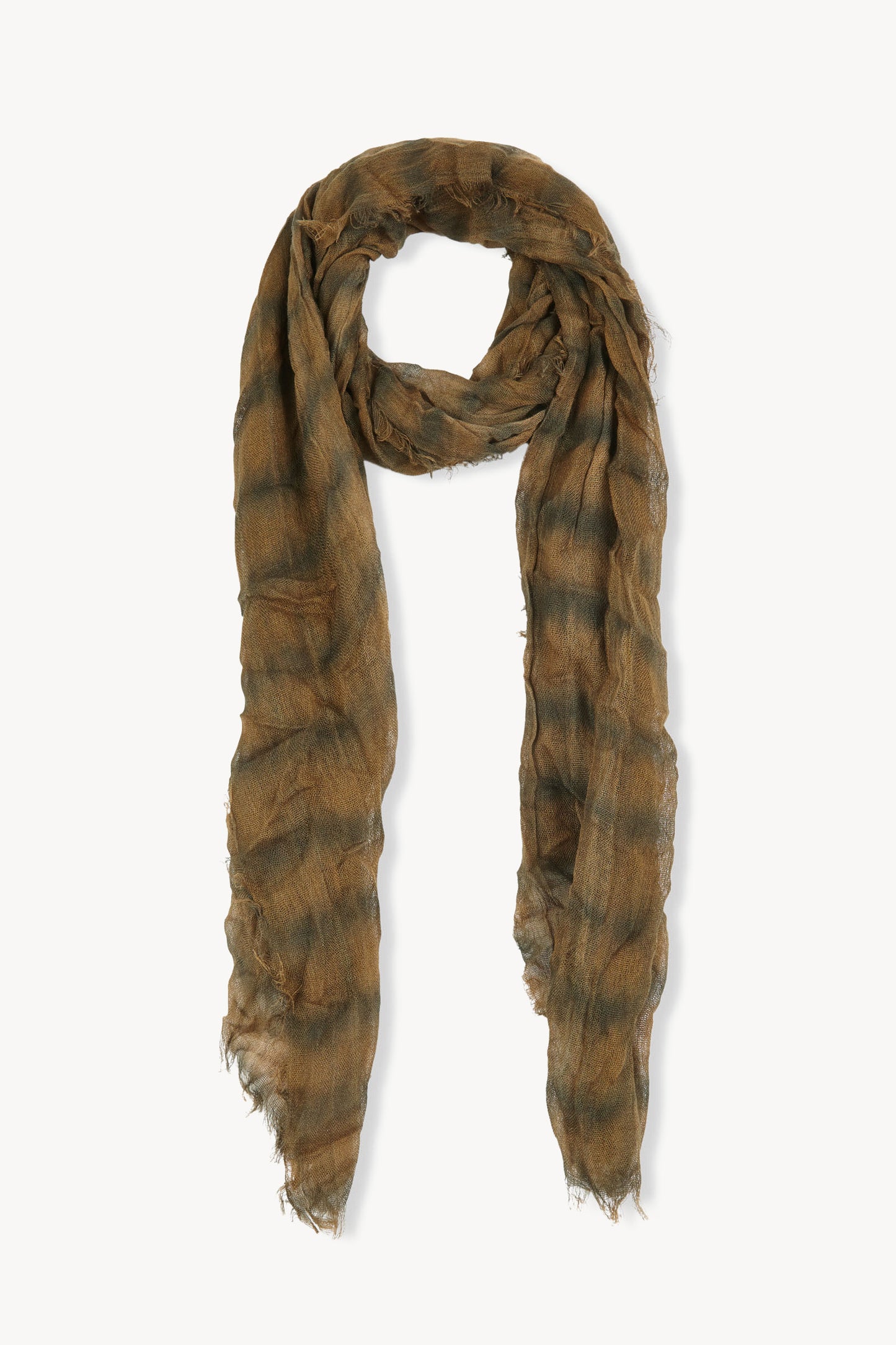 Eclipse, foulard a rayas maltinto verde oscuro y amarillo