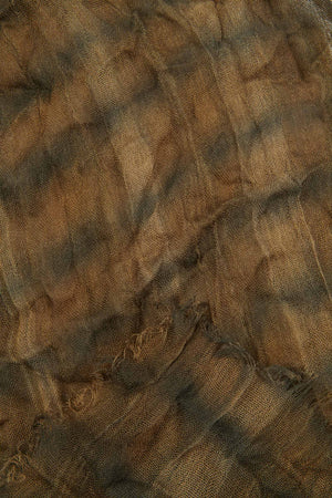 Eclipse, dark green and yellow striped foulard