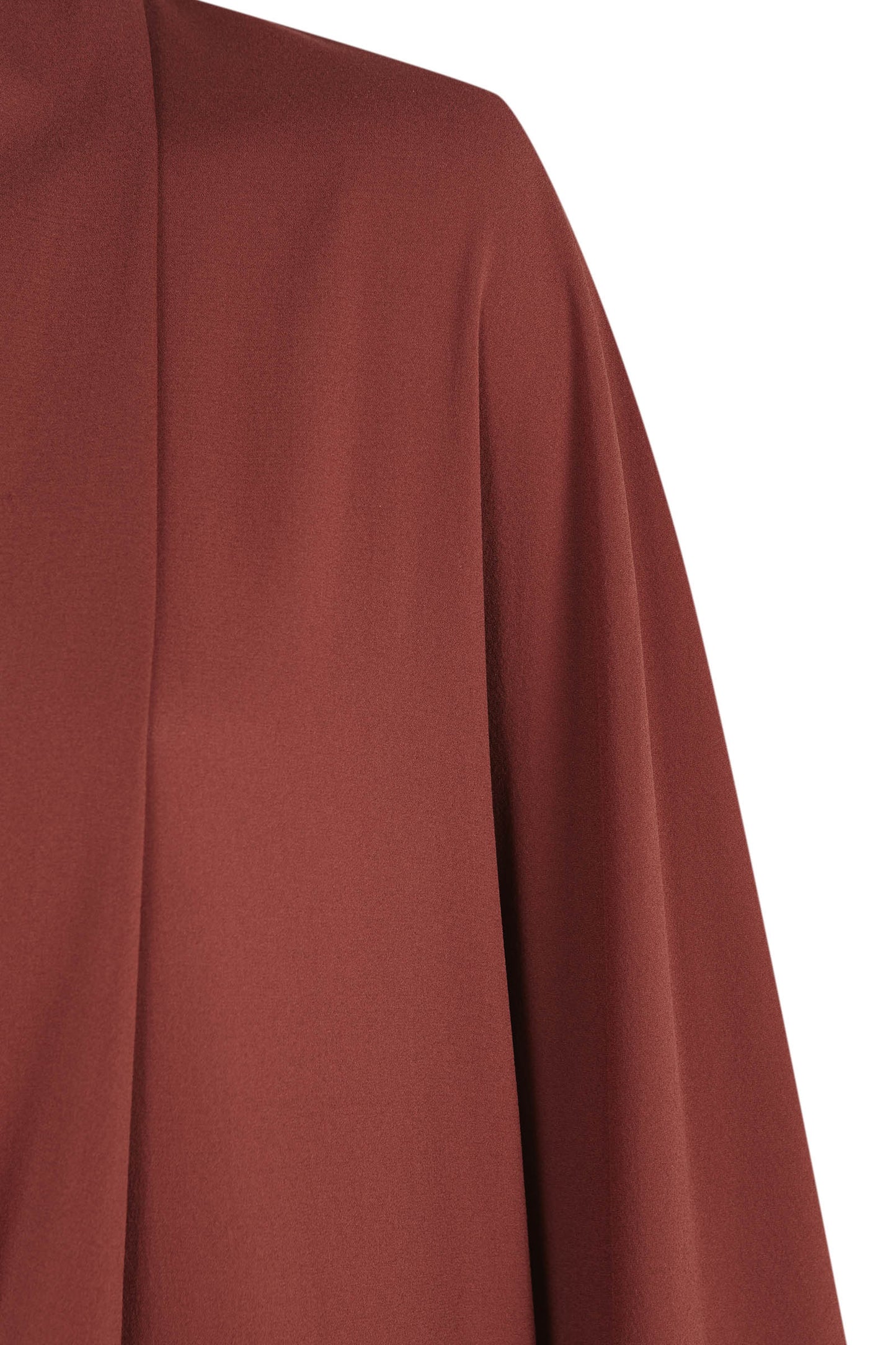 Edda, long dress in garnet stretch silk