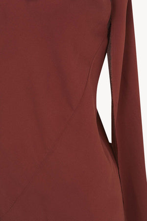 Edda, garnet stretch silk top