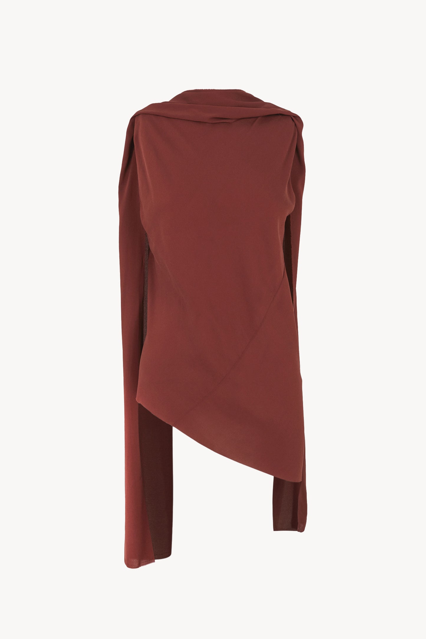 Edda, garnet stretch silk top