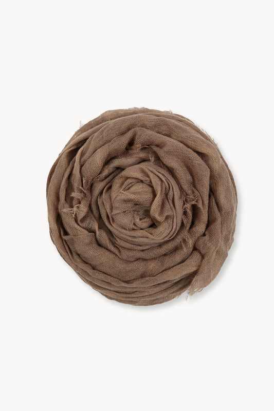 Edith, foulard a rayas marron