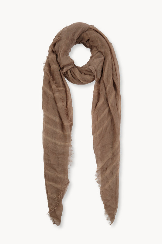 Edith, brown striped foulard