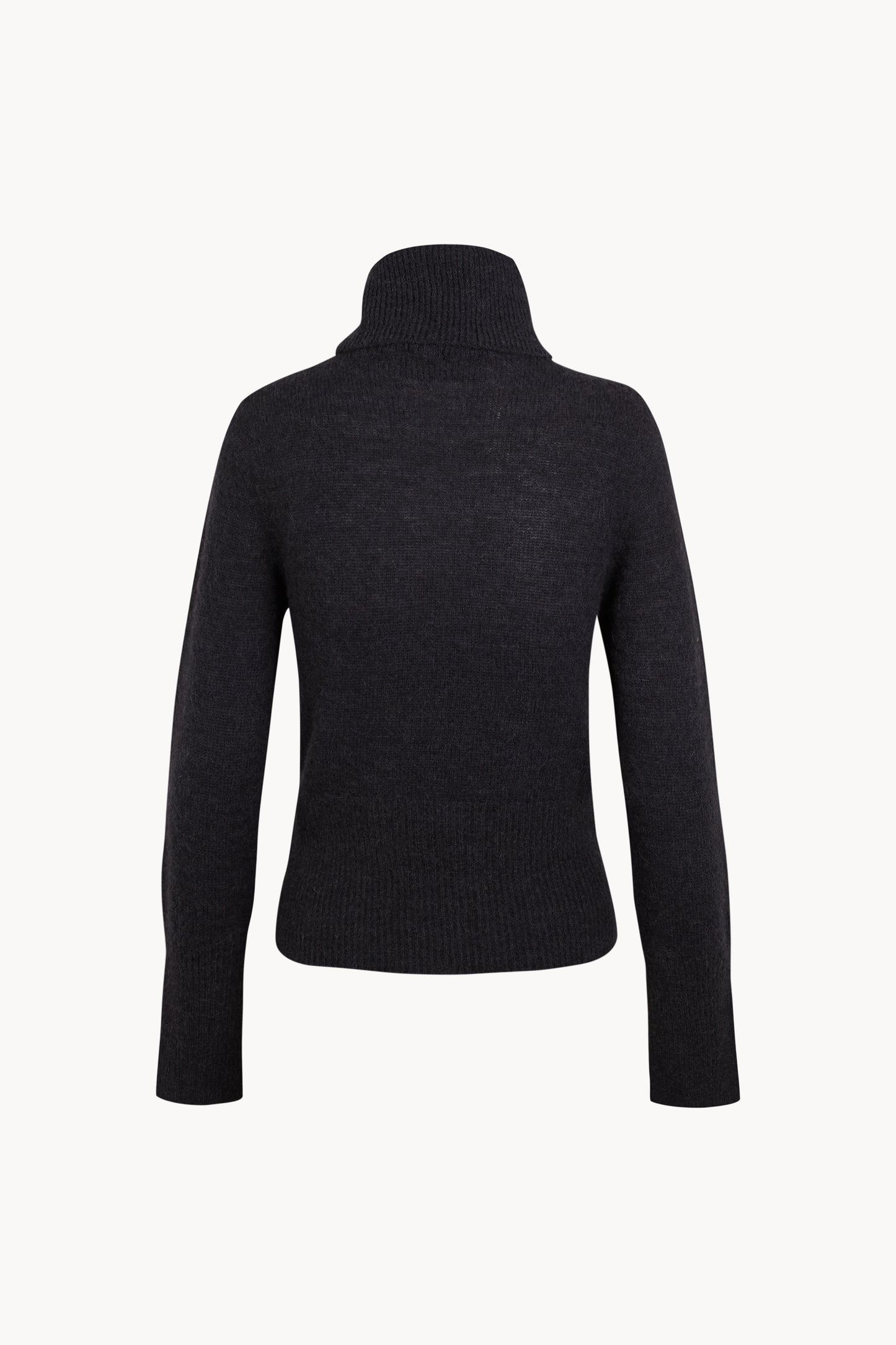 Eira, night green alpaca and silk turtleneck jumper