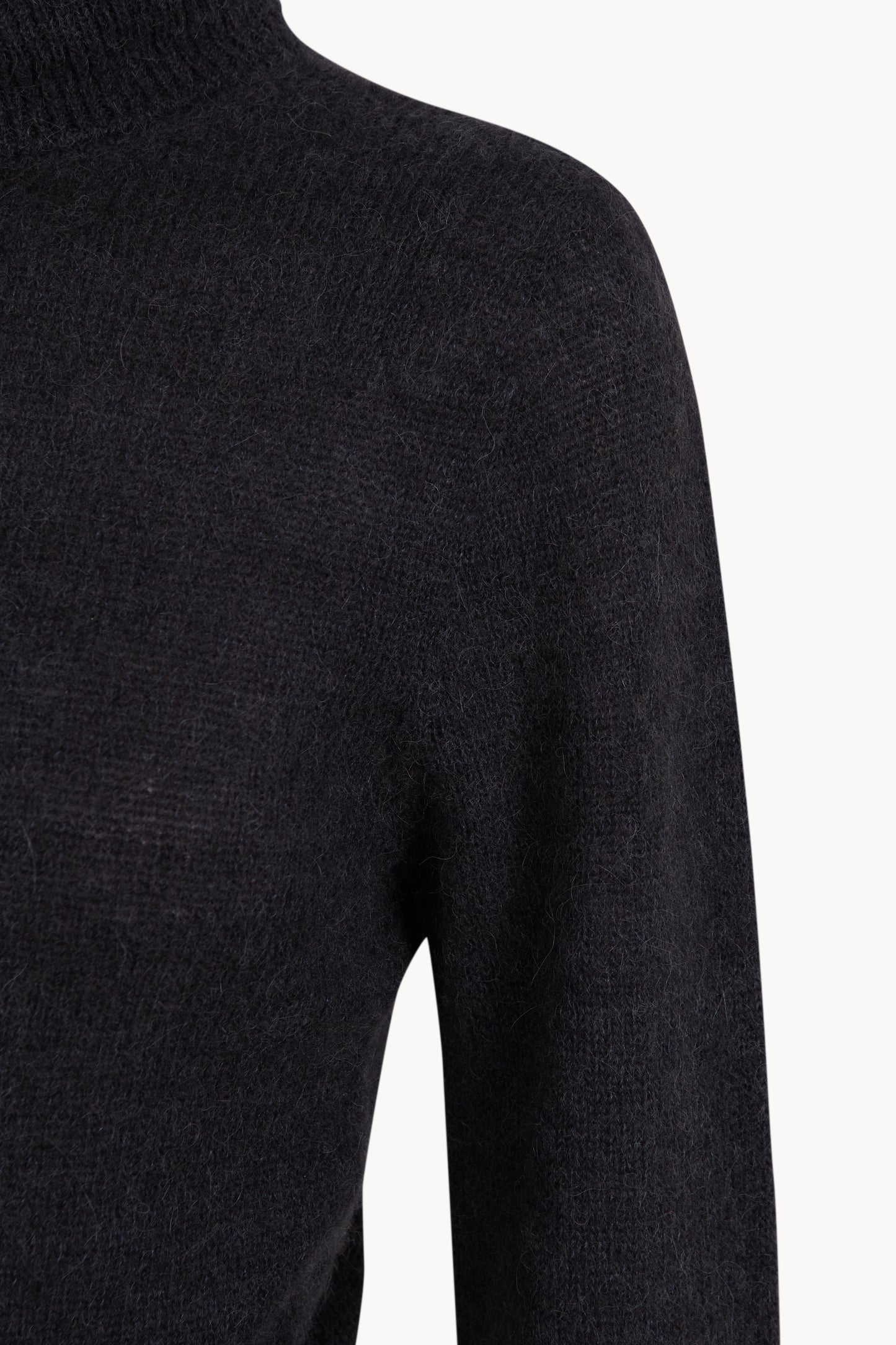 Eira, night green alpaca and silk turtleneck jumper