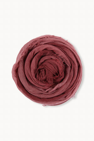 Elara, foulard bicolor rojo carmesi