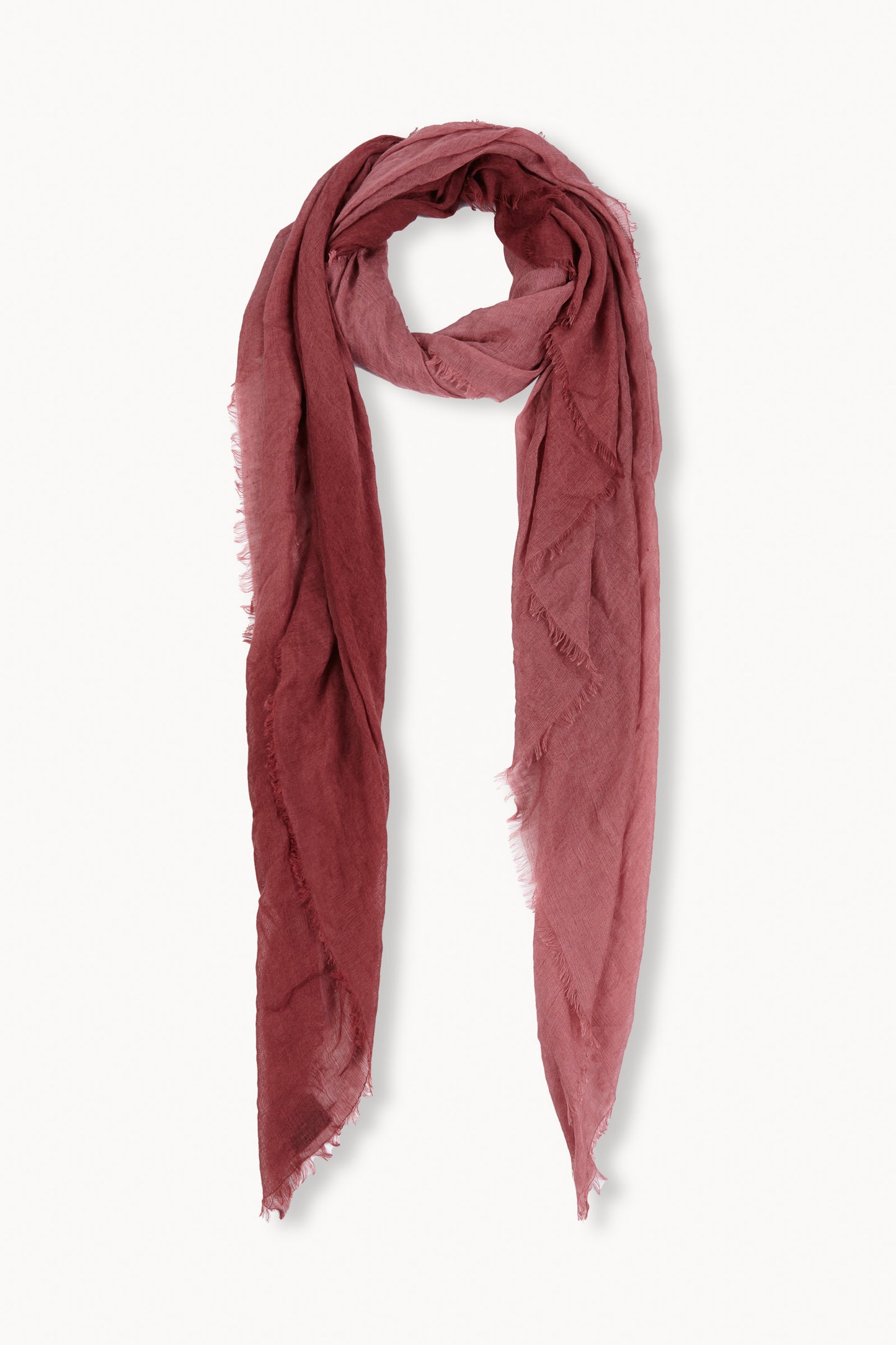 Elara, foulard bicolor rojo carmesi