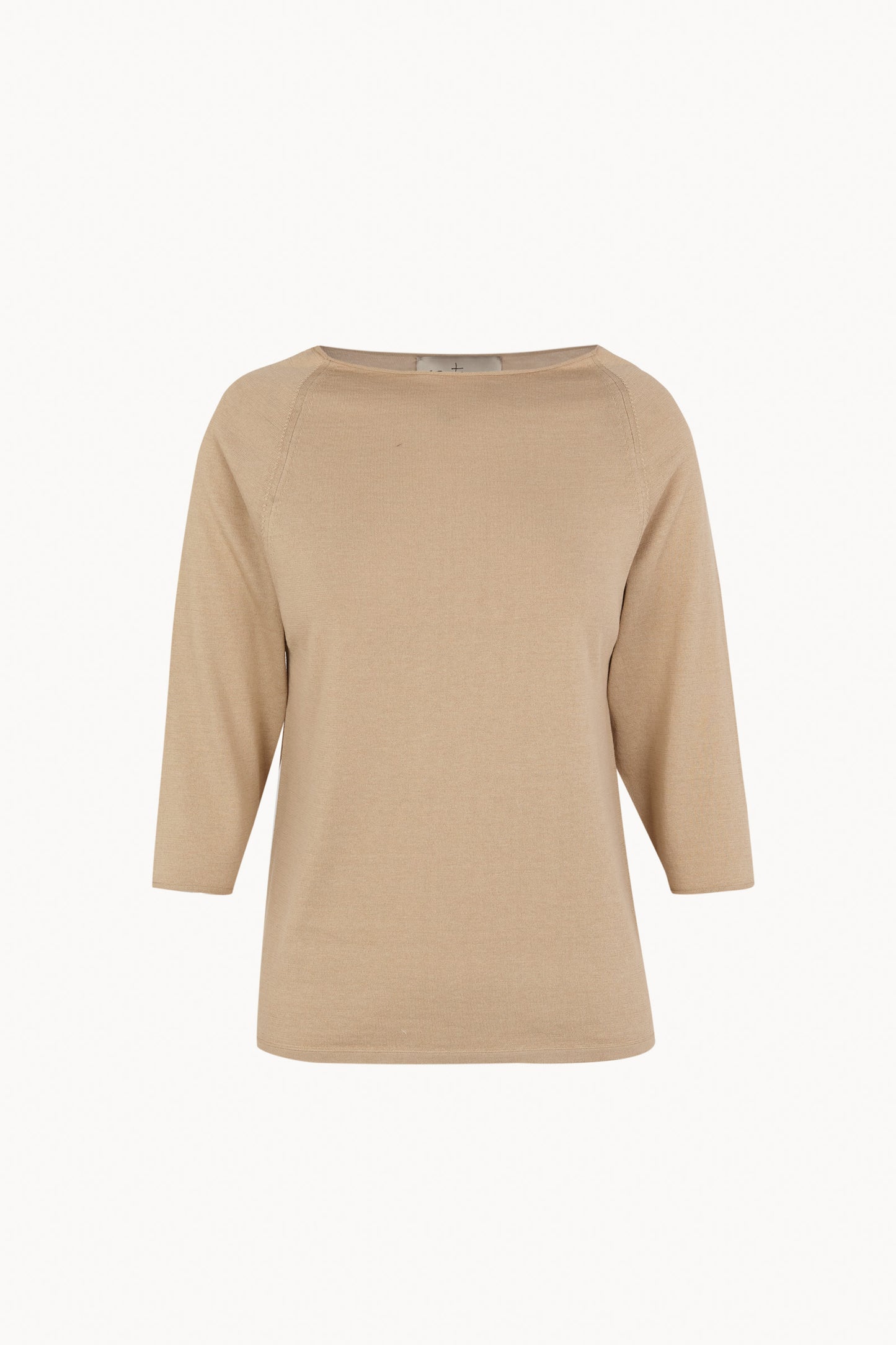 Elaris, dark beige organic cotton and silk sweater