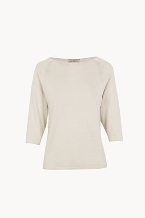 Elaris, off white organic cotton and silk sweater