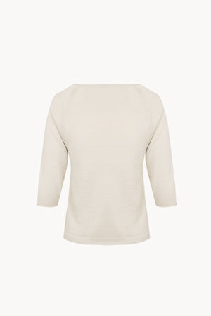 Elaris, off white organic cotton and silk sweater