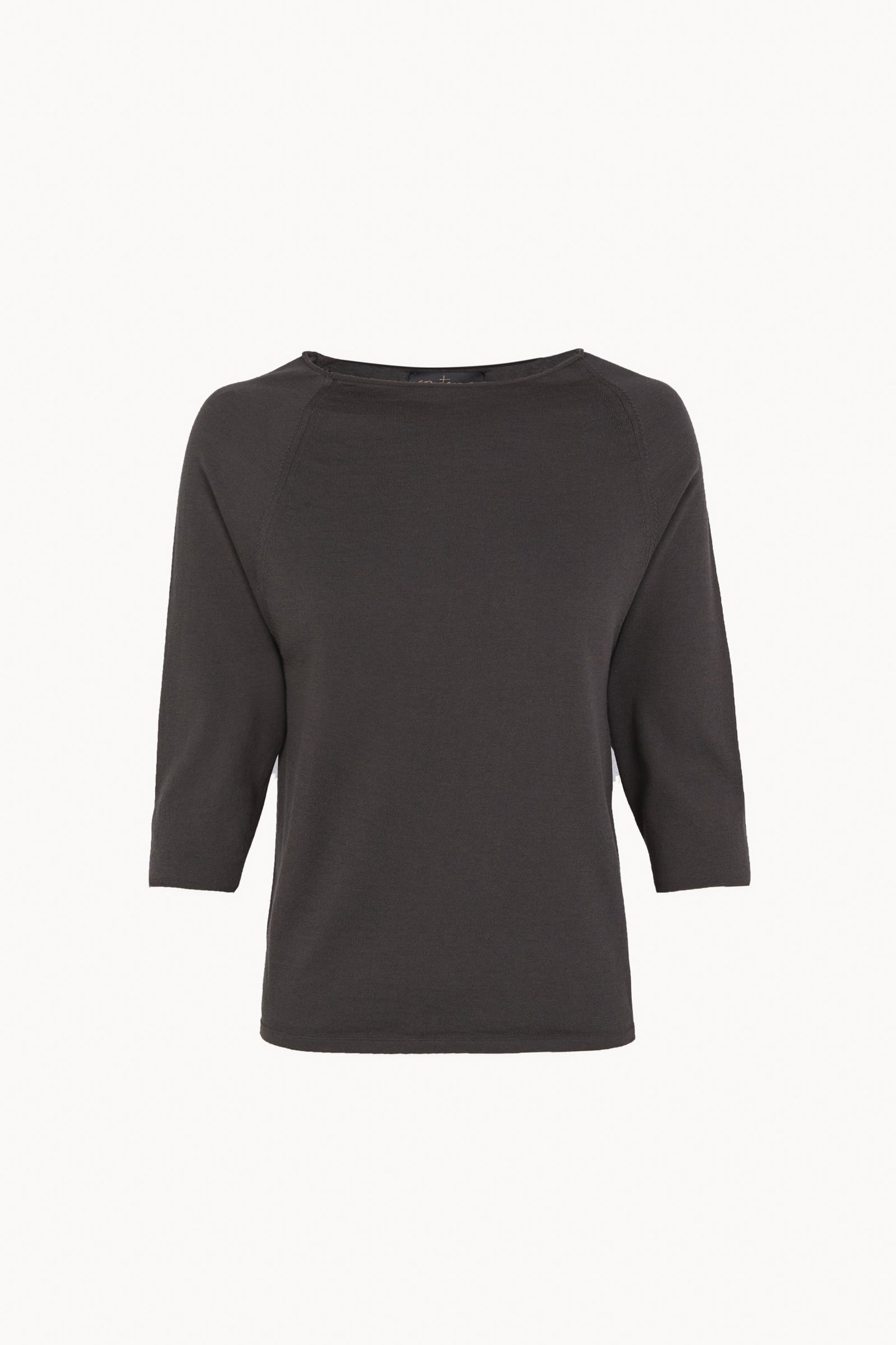 Elaris, jersey entallado de punto de algodon y seda grafito