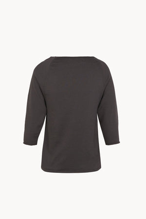 Elaris, jersey entallado de punto de algodon y seda grafito