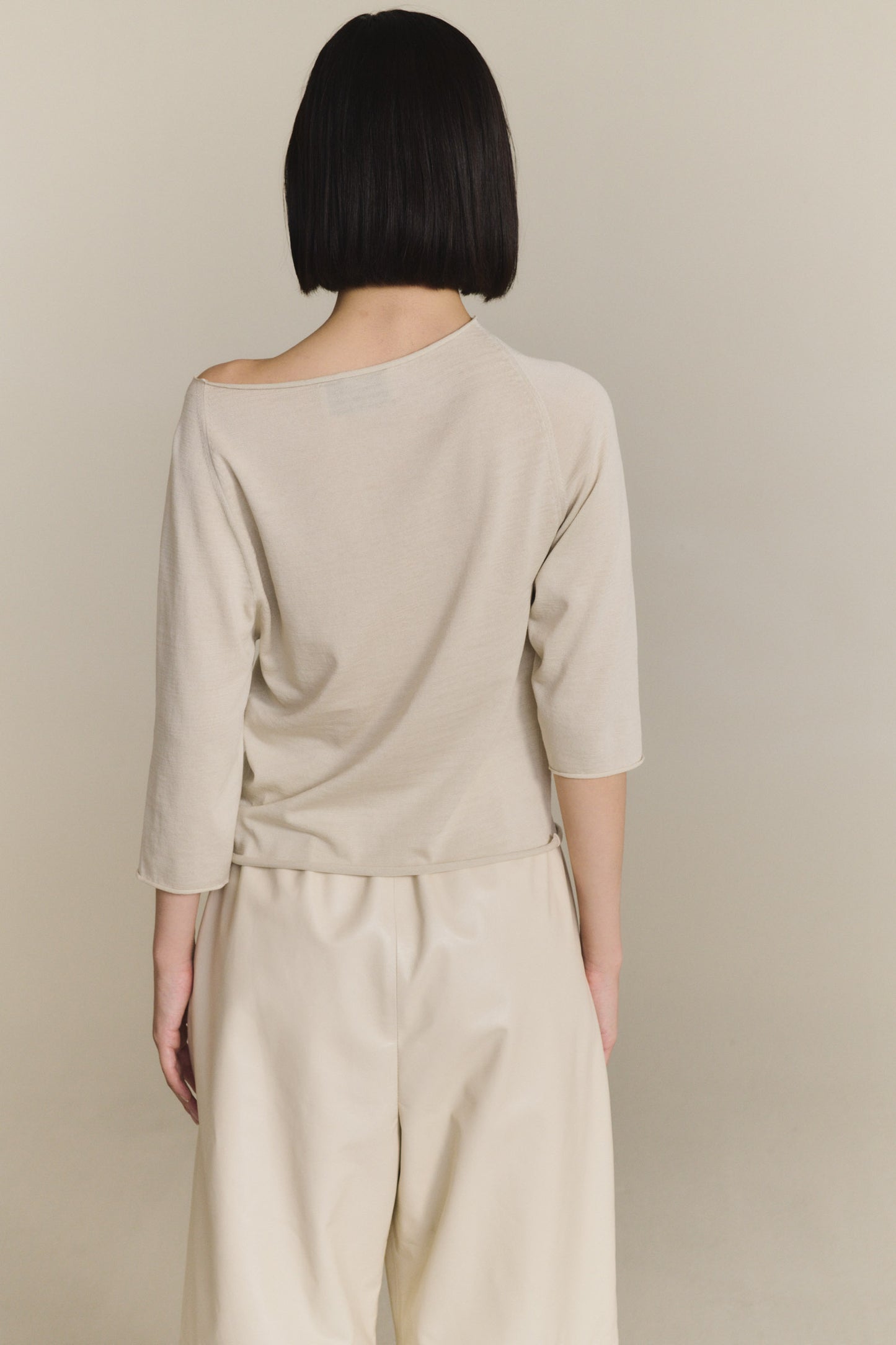 Elaris, off white organic cotton and silk sweater