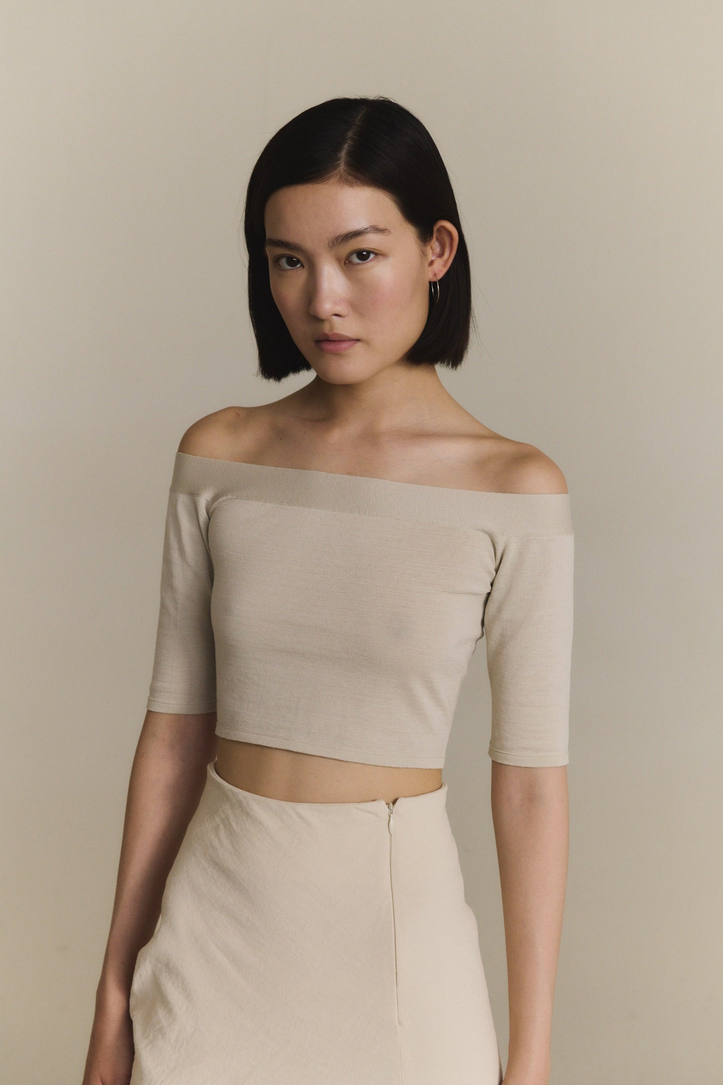 Arne, off white draped long skirt