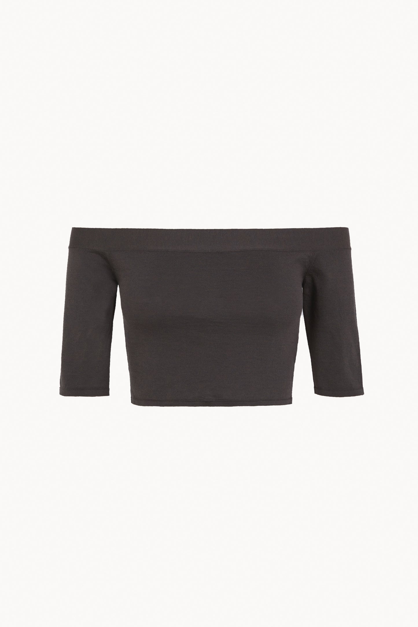 Elaris, top de punto de algodon y seda grafito