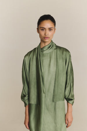 Elea, fade aquamarine short jacket