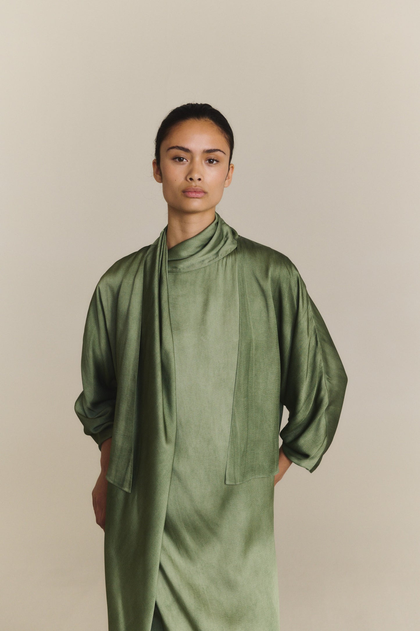 Elea, fade aquamarine short jacket