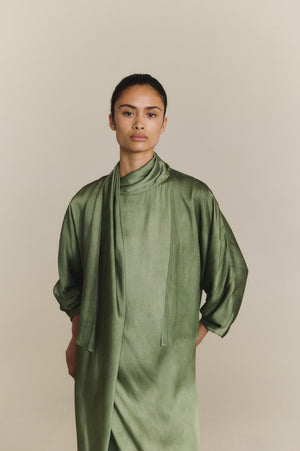 Elea, fade aquamarine short jacket