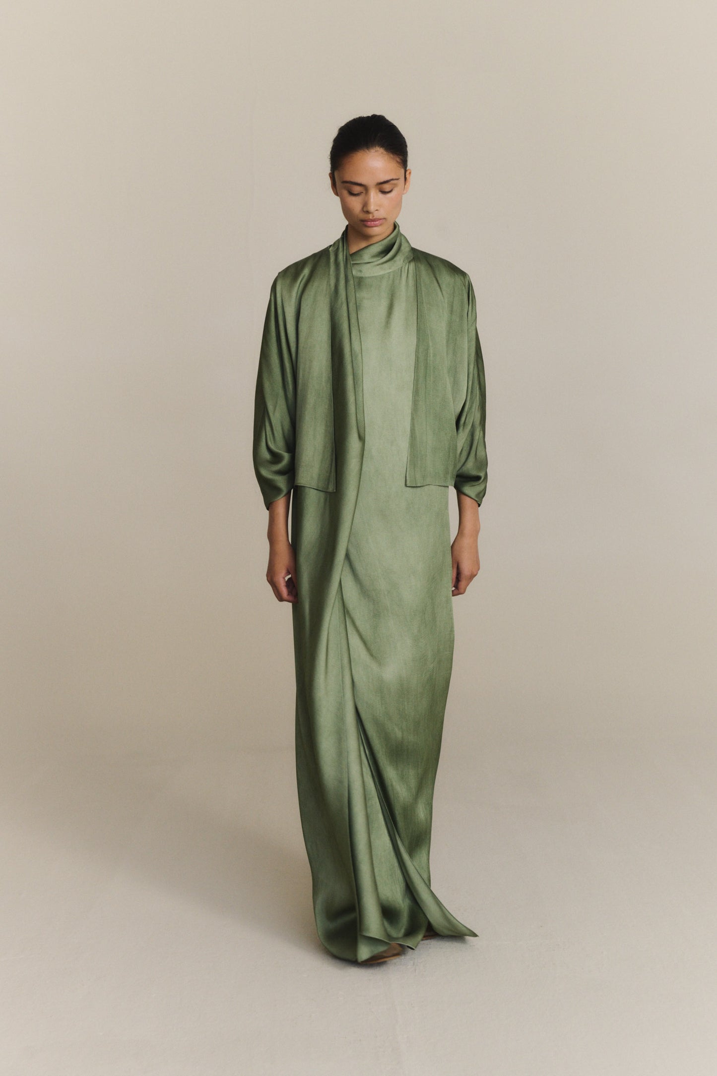 Elea, fade aquamarine short jacket