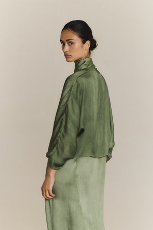 Elea, fade aquamarine short jacket