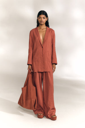 Elena, cayenne oversized jacket