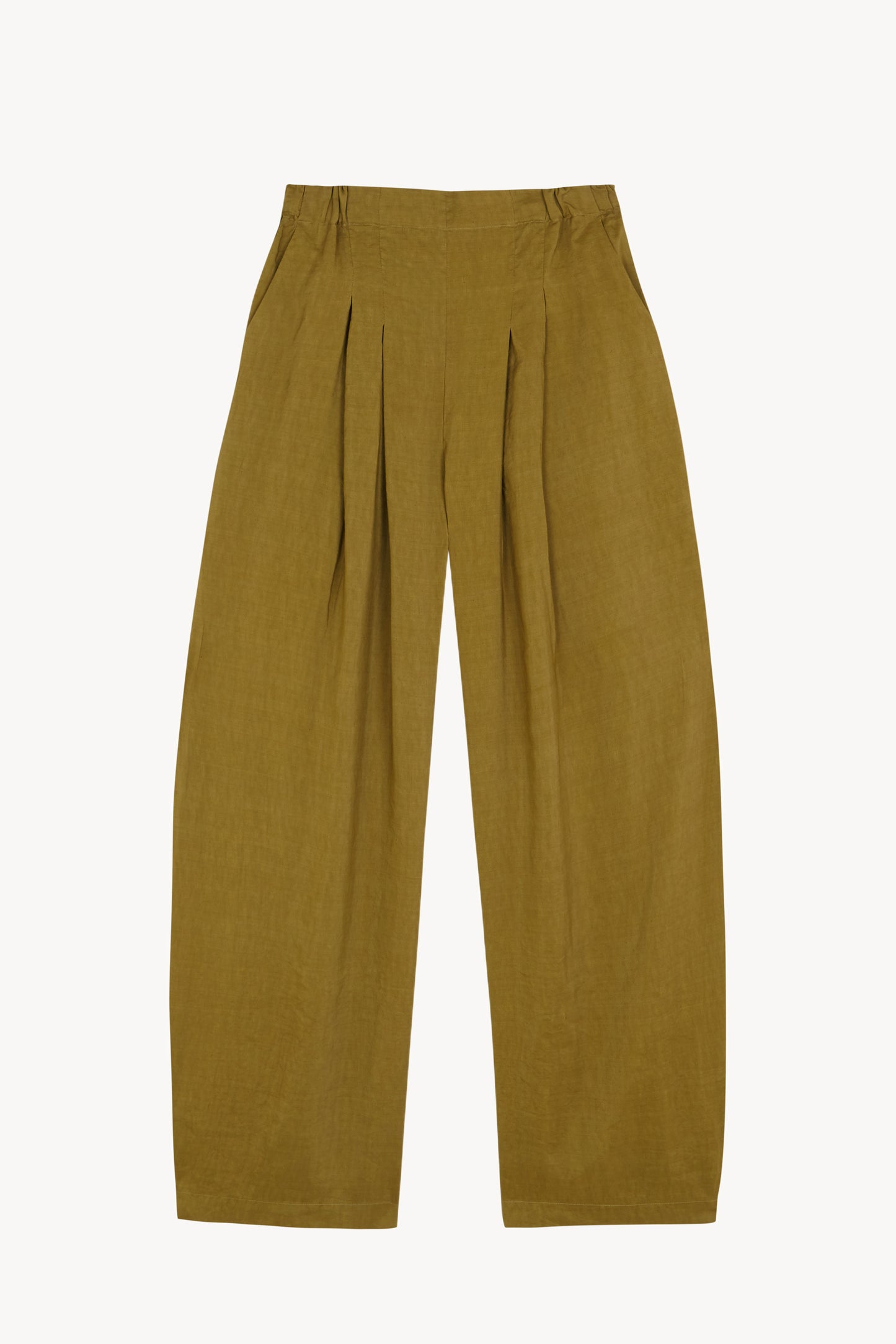 Elena, olive green high-waisted pants