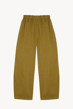 Elena, olive green high-waisted pants